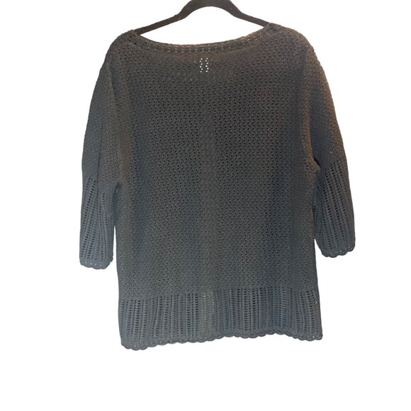 Dress barn Black Cardigan Button Top Open Front 3/4 Sleeve Women 18/20 - Picture 5 of 6